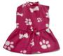 Imagem de Vestido de inverno soft cachorro rosa estampa patinhas tam M