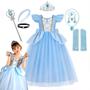 Imagem de Vestido de Princesa Cinderela Disney para Meninas - Fantasia para Festa, Halloween ou Aniversário