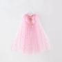 Imagem de Vestido de Princesa para Meninas - Capa de Tule com Lantejoulas - Cores Azul, Rosa e Branco
