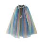 Imagem de Vestido de Princesa para Meninas - Capa de Tule com Lantejoulas - Cores Azul, Rosa e Branco