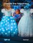 Imagem de Vestido de princesa UPORPOR Light Up com capa azul para meninas 110 cm