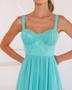 Imagem de Vestido Dot Clothing Franzido Busto Azul