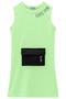 Imagem de Vestido em Malha Canelada Verde Neon Bolso Frontal - Vic-Vicky