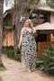 Imagem de Vestido Envelope Feminino Transpassado Plus Size com Fenda