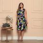 Imagem de Vestido Estampado Plus Size Regata Com Cordinha Moda Premium Estampa Sortida
