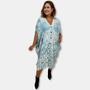 Imagem de Vestido Estilo Kaftan Amplo com botão Boho Chick Plus Size