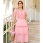 Imagem de Vestido Fagian Jasmin em Viscose Pipoquinha Rosa