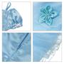 Imagem de Vestido Fantasia Carnaval Halloween Infantil Princesa Cinderela Azul