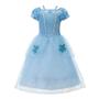 Imagem de Vestido Fantasia Carnaval Halloween Infantil Princesa Cinderela Azul