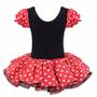 Imagem de Vestido Fantasia Halloween Carnaval Infantil Rosa Ou Vermelho com Bolinhas Brancas