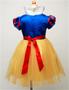 Imagem de Vestido Fantasia Halloween Carnaval Infantil Temático Princesa Branca de Neve