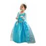 Imagem de Vestido Fantasia Infantil Frozen Rainha Elsa + Coroa/varinha