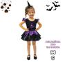 Imagem de Vestido Fantasia Infantil Hallowen Bruxinha Dia das Bruxas