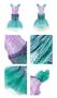 Imagem de Vestido Fantasia Infantil Luxo Princesa Sereia Ariel Lilás e Verde