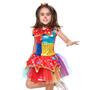 Imagem de Vestido Fantasia Infantil Palhacinha Mimosa Colorida Carnaval Tango