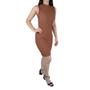 Imagem de Vestido Feminino Babicat Canelado Marrom Toffe - B2839