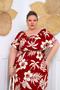 Imagem de Vestido Feminino Cigana Viscolinho Tamanho Único Plus Size, veste 48 até 54 Manga Flare - Longo
