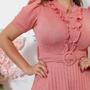 Imagem de Vestido Feminino Culto Lindo Cinto Moda Evangélica Godê Novidade Oferta