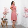 Imagem de Vestido Feminino Culto Lindo Cinto Moda Evangélica Godê Novidade Oferta