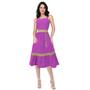 Imagem de Vestido Feminino Curto Casual de Alcinha Babado Acima do Joelho Confortável Evangélico C/ Bojo Estiloso Moderno Moda