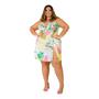 Imagem de Vestido Feminino Curto Fenda Lateral Alça Plus Size Casual