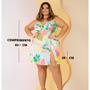 Imagem de Vestido Feminino Curto Fenda Lateral Alça Plus Size Casual