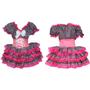 Imagem de Vestido Feminino de Festa Junina Luxo Xadrez Super Rodado Acinturado Com Espartilho Tamanhos do 32 a 50