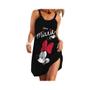 Imagem de Vestido Feminino Estampado Grande De Verão Disney Mickey Minnie Soft Beach Casual Sexy Sling