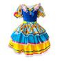 Imagem de Vestido Feminino Infantil São João Festa Junina Girassol