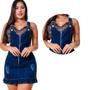 Imagem de Vestido Feminino Jeans Azul escuro Com Elastano desenvolvido para mulheres modernas