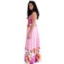 Imagem de Vestido Feminino Longo Alcinha Fina Confortável Floral Elegante Casual Modela o Corpo Fresquinho