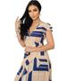 Imagem de Vestido Feminino Longo Decote V Babado Barra Manga Curta Malha Viscolycra