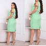 Imagem de Vestido Feminino Midi Alfaiataria Regata Verde Pistache Versátil e Elegante - G - Veste 42