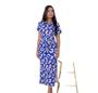 Imagem de Vestido Feminino Midi Animal Print Amarração na Cintura Fenda Lateral Tendência Primavera Verão