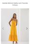 Imagem de Vestido  feminino midi com alças lezalez amarelo p