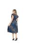 Imagem de Vestido Feminino Midi Decote V Ajuste Na Cintura Saia Godê Malha Viscolycra