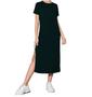 Imagem de Vestido Feminino Midi Manga Curta Gola Redonda em 100% Algodão Elegante para dia dia Tribo Livre