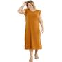 Imagem de Vestido Feminino Moletinho Casual Sem Mangas Detalhes e Fendas Moda Plus Size Over 45224A