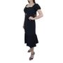 Imagem de Vestido Feminino Olho Fatal Midi Crepe Preto - 601668