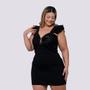 Imagem de Vestido Feminino Plus Size Com Paetê no Busto e alça Babado