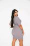 Imagem de Vestido Feminino Plus Size Em Malha com Decote V e Torção