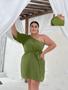 Imagem de Vestido feminino plus size mula manca com faixa 