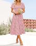 Imagem de Vestido feminino ZESICA Summer Boho Floral Beach rosa tamanho GG