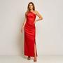 Imagem de Vestido Festa Cetim Longo Liso Miss Joy 7471 Feminino