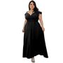 Imagem de Vestido Festa Feminino Plus Size Veste até 52 Madrinha Longo