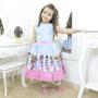 Imagem de Vestido festa infantil das mínis bonecas Lol surprise azul e rosa