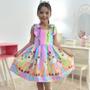 Imagem de Vestido Festa Infantil Mini Fashionista + Laço - Vários Temas