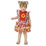 Imagem de Vestido Festa Junina Bebê Xadrez Com Babados 3 á 18 Meses
