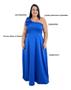 Imagem de Vestido Festa Longo Plus Size De Um Ombro Só Laço + Gravata