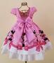 Imagem de Vestido Festa Luxuoso Minnie Rosa Roupa Infantil 